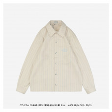 DR Embroidered Striped Overshirt