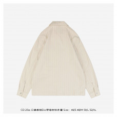 DR Embroidered Striped Overshirt