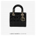 CD Lady DR Bag Black Quilted Patent Leather Calfskin Small