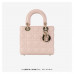 CD Lady DR Light Pink Cannage Quilted Leather Bag