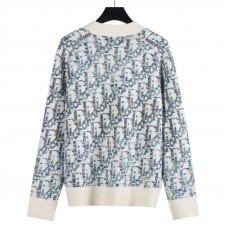 DR Oblique Cardigan Virgin Wool Jacquard