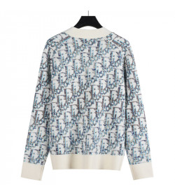 DR Oblique Cardigan Virgin Wool Jacquard