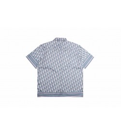 DR Oblique Short-Sleeved Shirt Mauve Silk Twill