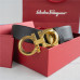 Ferragamo Logo Buckle Belt Gold/Black