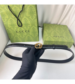 GC Belt with Interlocking G Buckle Thin Belt For Women
