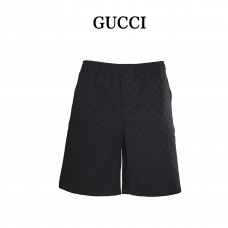 GC GG Canvas Linen Blend Shorts