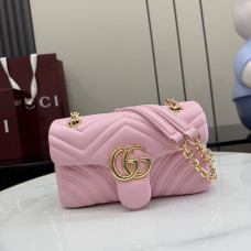 GC GG Marmont Shoulder Bag in Light Pink - 3 Sizes (High Quality)