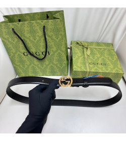 GC Thin Belt with Interlocking G Buckle For Women