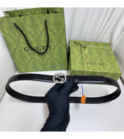 GC Thin Belt with Interlocking G Buckle For Women