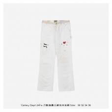 GALLERY DEPT. Carpenter Straight-Leg Distressed Paint-Splattered Jeans
