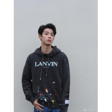 Gallery Dept X Lanvin - Logo Cotton Sweatshirt Hoodie - Black