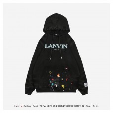 Gallery Dept X Lanvin - Logo Cotton Sweatshirt Hoodie - Black