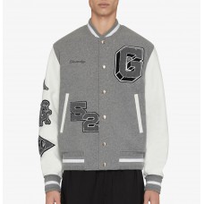 GVC Varsity Jacket in embroidered wool and leather