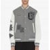 GVC Varsity Jacket in embroidered wool and leather