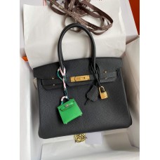 HMS Birkin Black Togo Gold Hardware