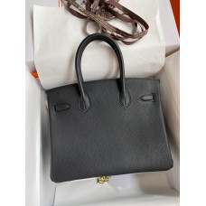 HMS Birkin Black Togo Gold Hardware
