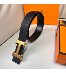 HMS H belt buckle & Reversible leather strap