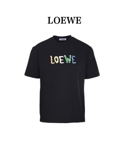 LOEWE Logo Embroidered Cotton Jersey T-Shirt