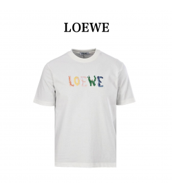 LOEWE Logo Embroidered Cotton Jersey T-Shirt