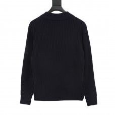 Loro Piana Cashmere Ribbed Polo Sweater