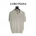LP Cotton And Linen Cable-knit Polo Sweater
