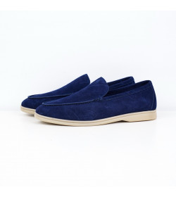 Loro Piana - Summer Walk Suede Loafers - Blue