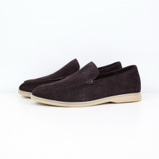 Loro Piana - Summer Walk Suede Loafers - Dark Brown