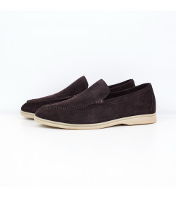 Loro Piana - Summer Walk Suede Loafers - Dark Brown