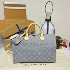 1V Speedy Soft 30 Monogram Denim