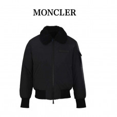 Moncler Black Maulevrier Reversible Teddy Aviator Jacket