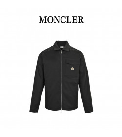M*ncler Cotton Gabardine Zip-Up Shirt Jacket