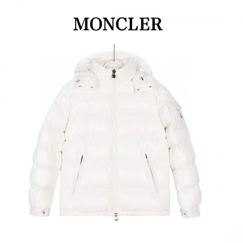 Moncler Maya Technical Down Jacket White