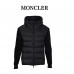 Moncler Padded Cotton Zip-up Hoodie Black