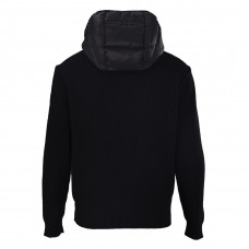 Moncler Padded Cotton Zip-up Hoodie Black