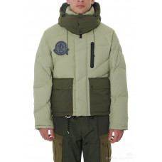 M*ncler x Pharrell Chestnut Short Down Jacket Light Green