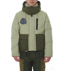 M*ncler x Pharrell Chestnut Short Down Jacket Light Green