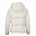 M*ncler White Andro Hooded Short Down Jacket