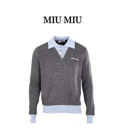 Miu Miu Cashmere And Wool Polo Sweater