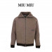 Miu MIu FW25 Cotton Fleece Zip Blouson Jacket