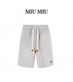 Miu Miu Grey Cotton Bermudas