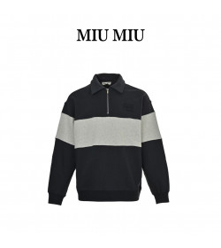 Miu Miu Half-zip Cotton Sweatshirt