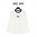Miu Miu Logo Embroidered Cotton T-shirt
