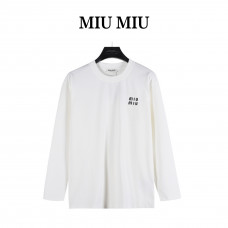 Miu Miu Long-sleeved T-shirt in cotton