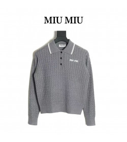 Miu Miu Wool And Cashmere Polo Sweater - Women