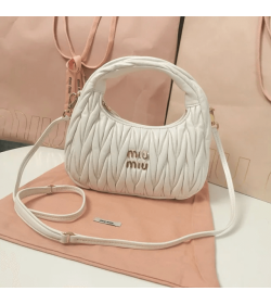 Miu Miu Wander Matelassé Nappa Leather Hobo Bag