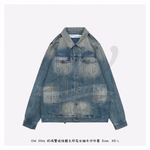 off white multicolor denim jacket