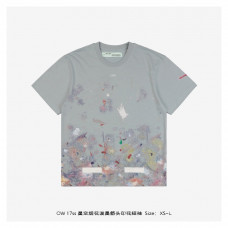 OFF-WHITE c/o Virgil Galaxy Fireworks Splatter Arrows Print T-Shirt