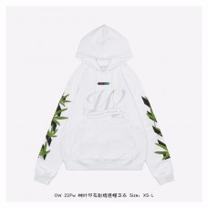 Off-white Leaf Embroidery Hoodie