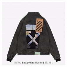 OFF-WHITE Print Denim Jersey Jacket