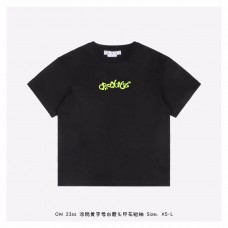Off-White Yellow Letter Print T-shirt